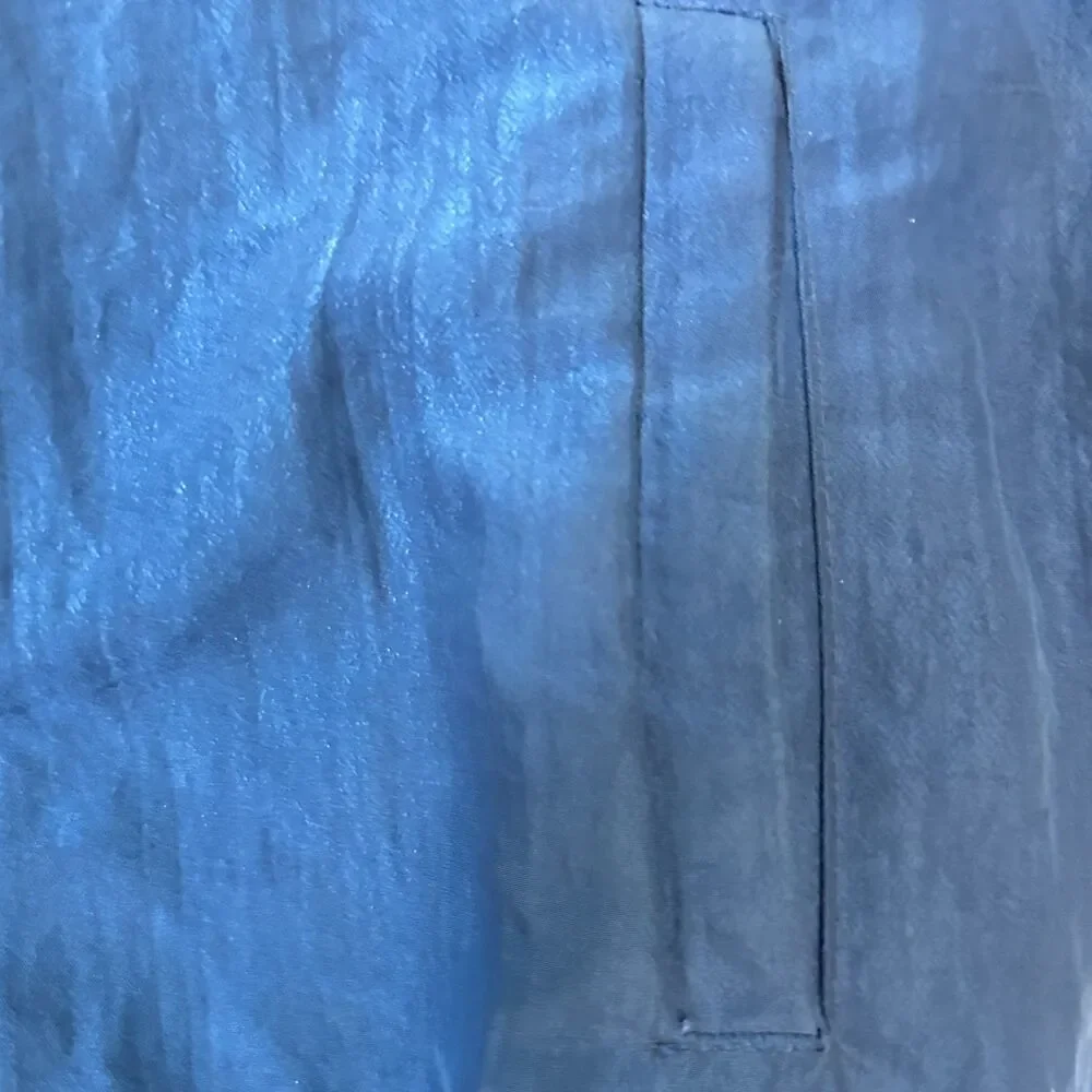 Vintage 90s Starter Pullover Windbreaker Jacket Blue V-Neck Blank Nylon USA M